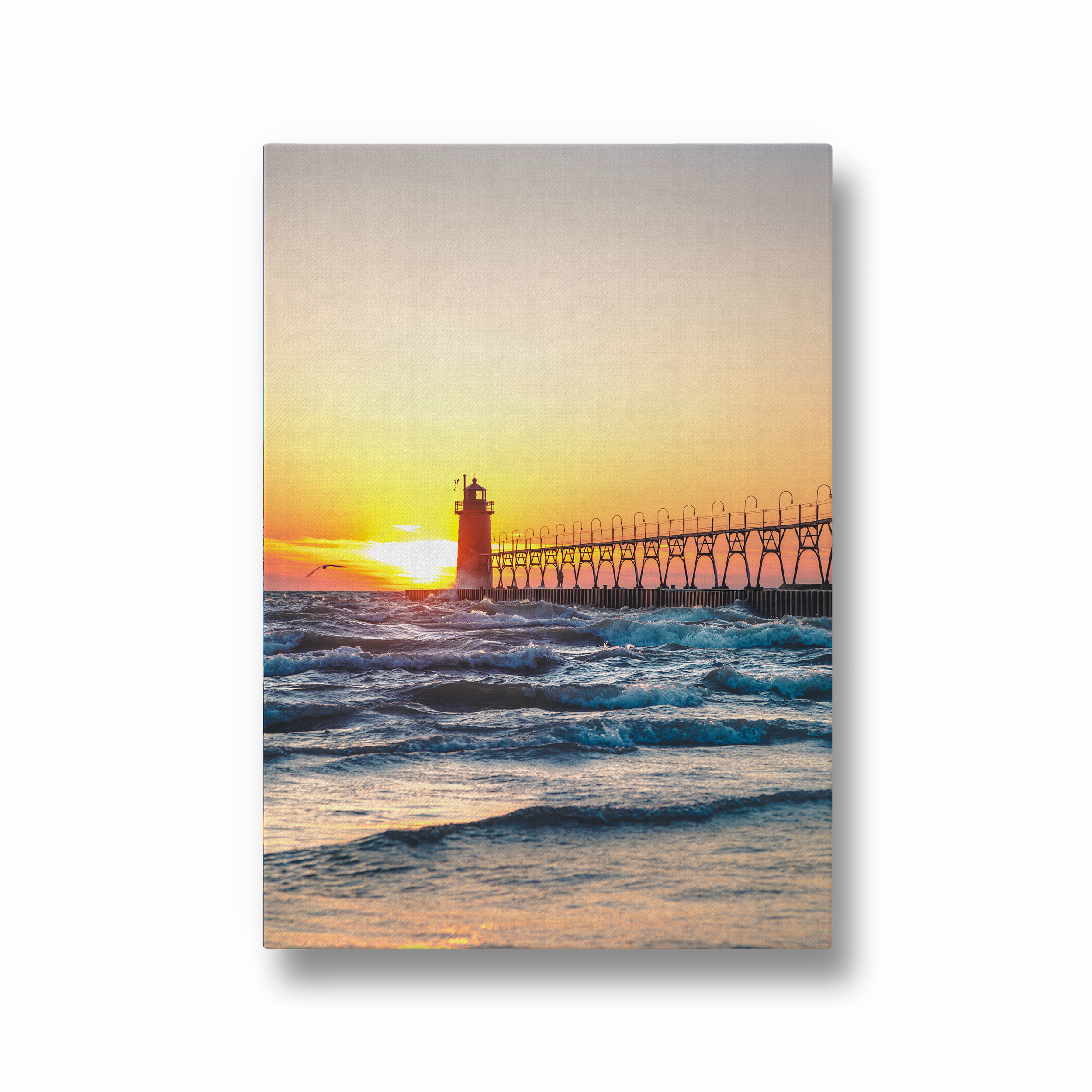 Sunset Light House View Wall Art - The Mortal Soul