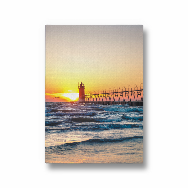 Sunset Light House View Wall Art - The Mortal Soul