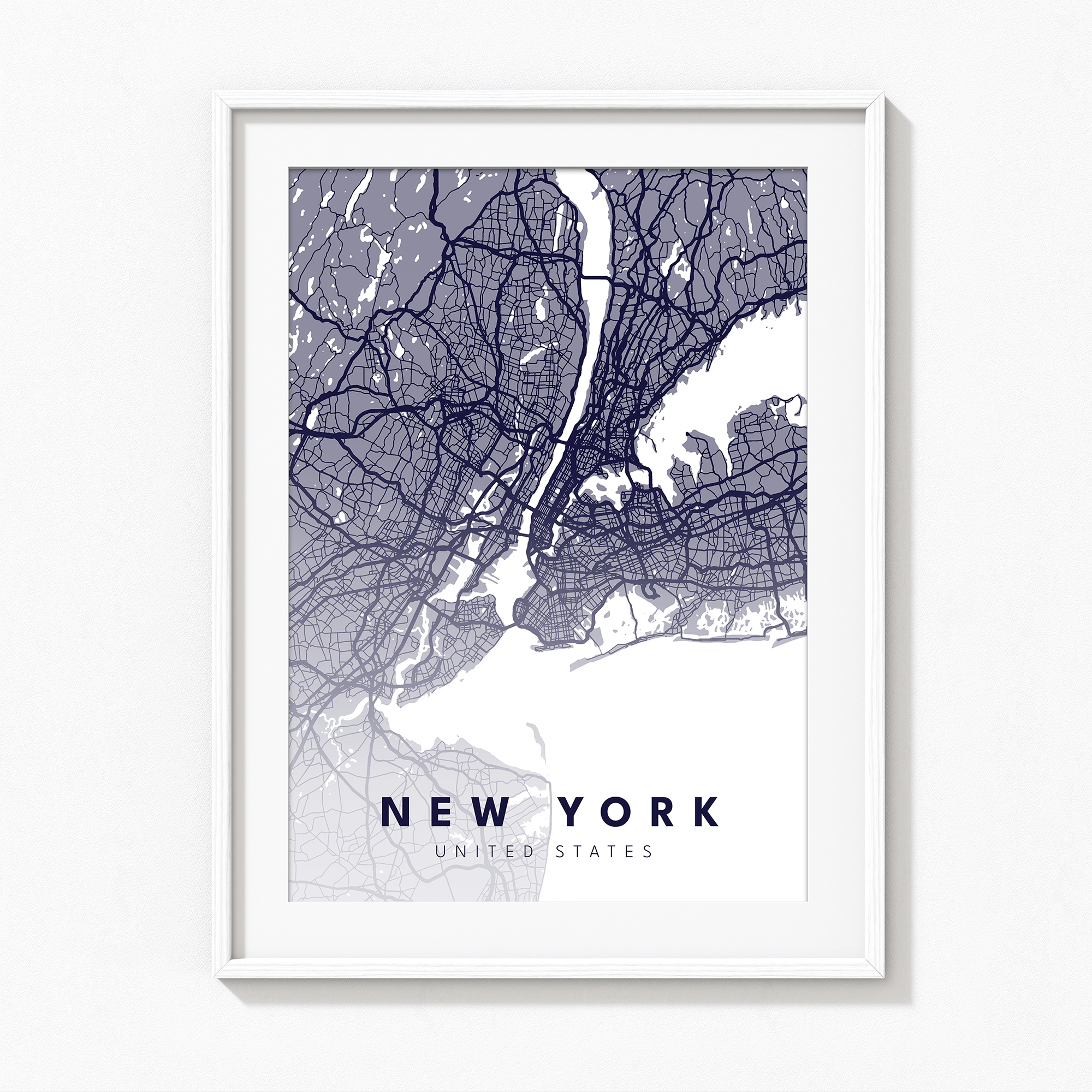 New York City Street Map Art - The Mortal Soul