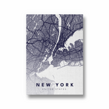 New York City Street Map Art - The Mortal Soul