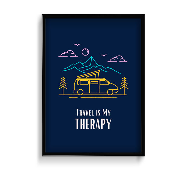 Travel is my therapy Poster - The Mortal Soul