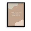 New Monday New Week New Goals Quote Wall Art - The Mortal Soul