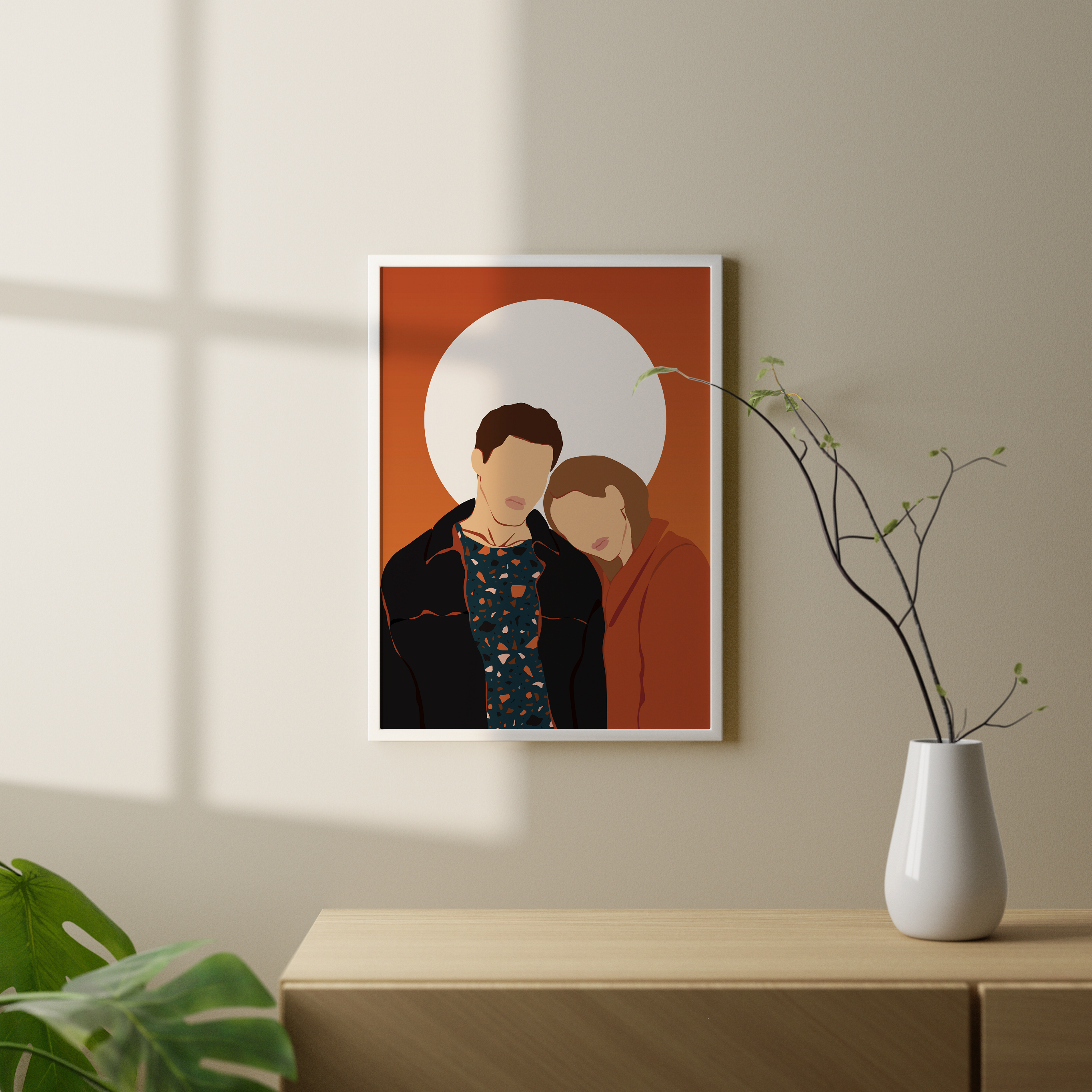 Together Always - Modern Wall Art - The Mortal Soul