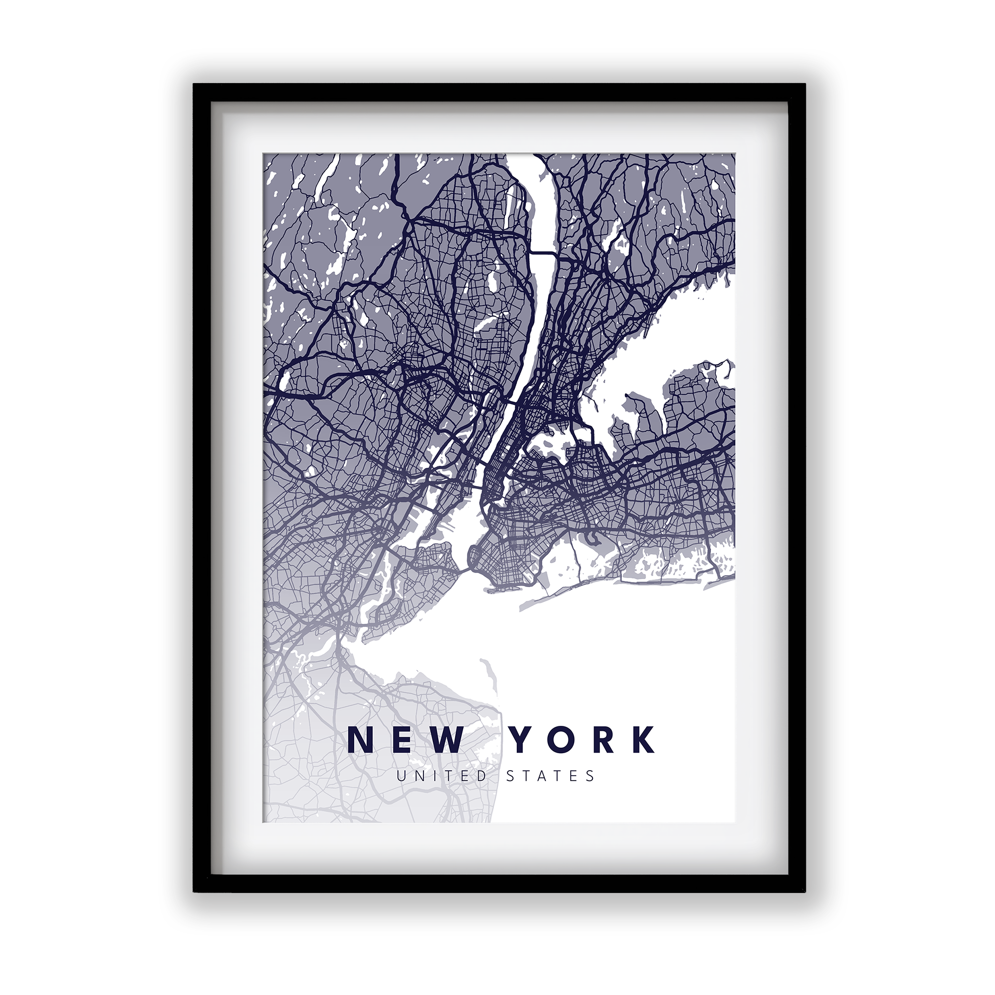New York City Street Map Art - The Mortal Soul