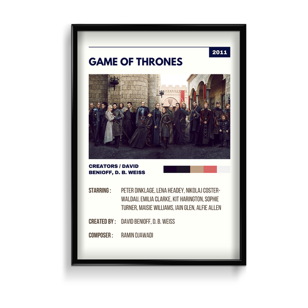 Game of thrones Retro Wall Art - The Mortal Soul