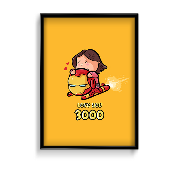 Iron Man Love You 3000 Wall Art - The Mortal Soul