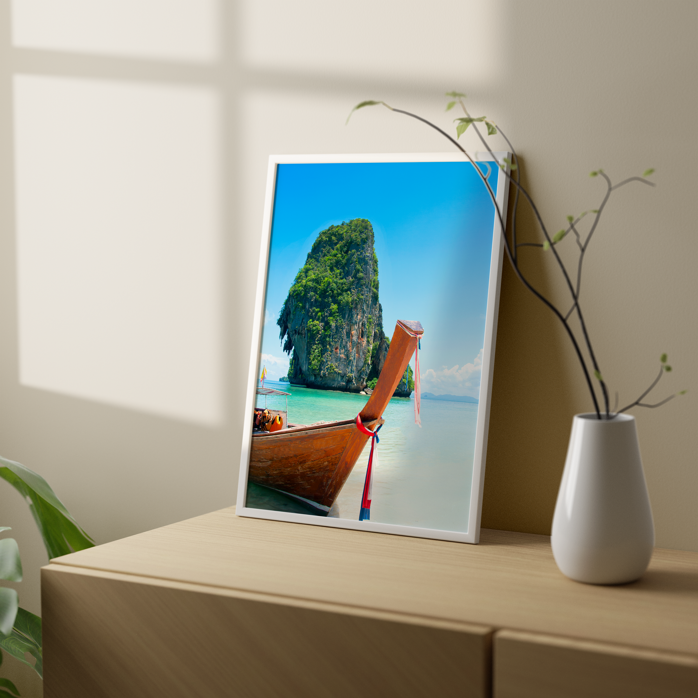 Boat on a beach Wall Art