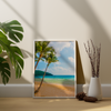 Coconut trees on the beach Wall Art