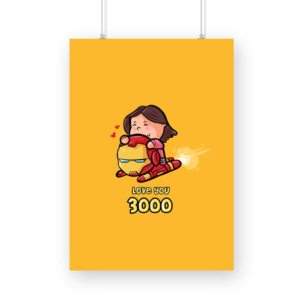 Iron Man Love You 3000 Wall Art - The Mortal Soul