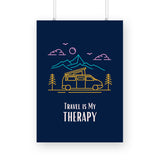 Travel is my therapy Poster - The Mortal Soul