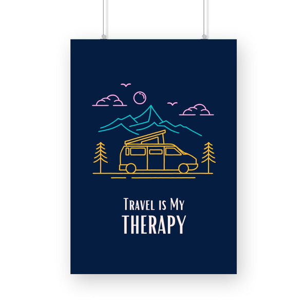 Travel is my therapy Poster - The Mortal Soul
