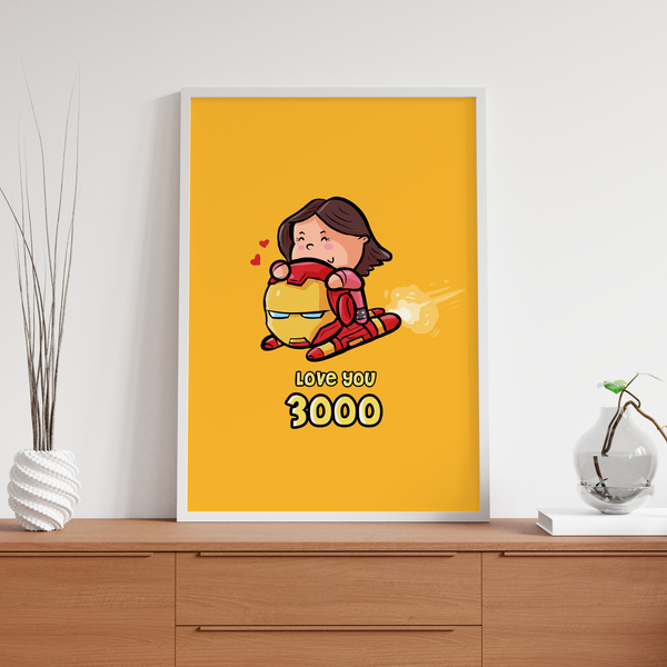 Iron Man Love You 3000 Wall Art - The Mortal Soul