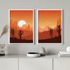 The Red Desert - Minimal Landscape Modern Wall Art