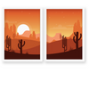 The Red Desert - Minimal Landscape Modern Wall Art