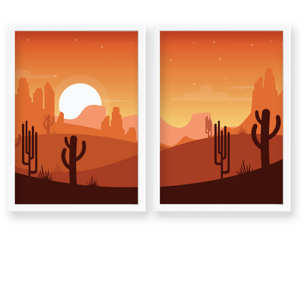 The Red Desert - Minimal Landscape Modern Wall Art