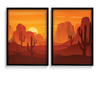 The Red Dream - Minimal Landscape Modern Wall Art