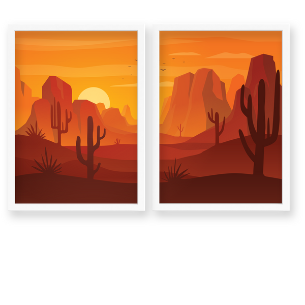 The Red Dream - Minimal Landscape Modern Wall Art