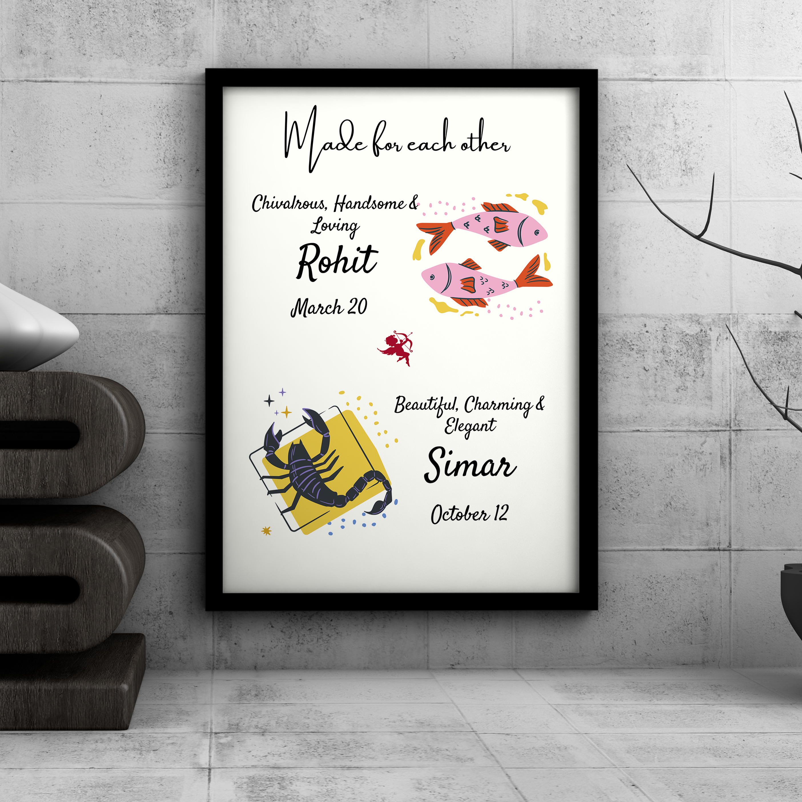 Custom - Made for each other Wall Art - The Mortal Soul