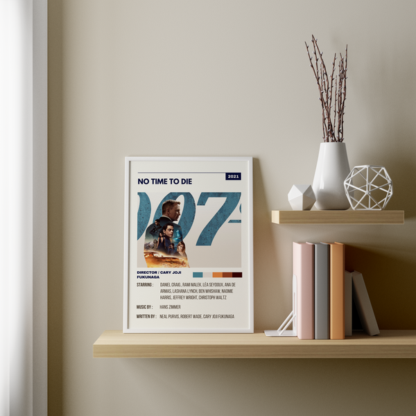 No time to die James Bond Retro Wall Art
