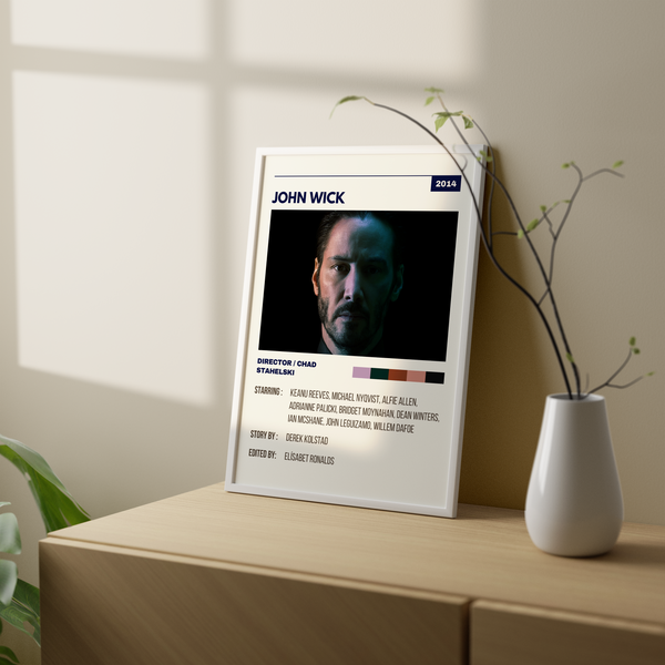 John Wick Retro Wall Art