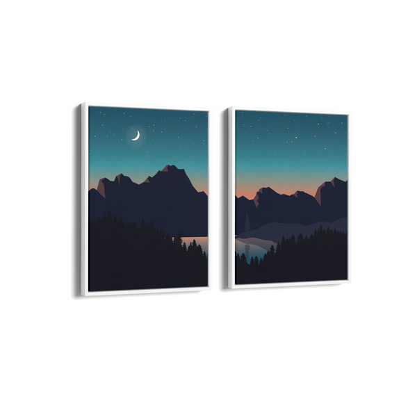 Quiet Darkness - Minimal Landscape Modern Wall Art - The Mortal Soul