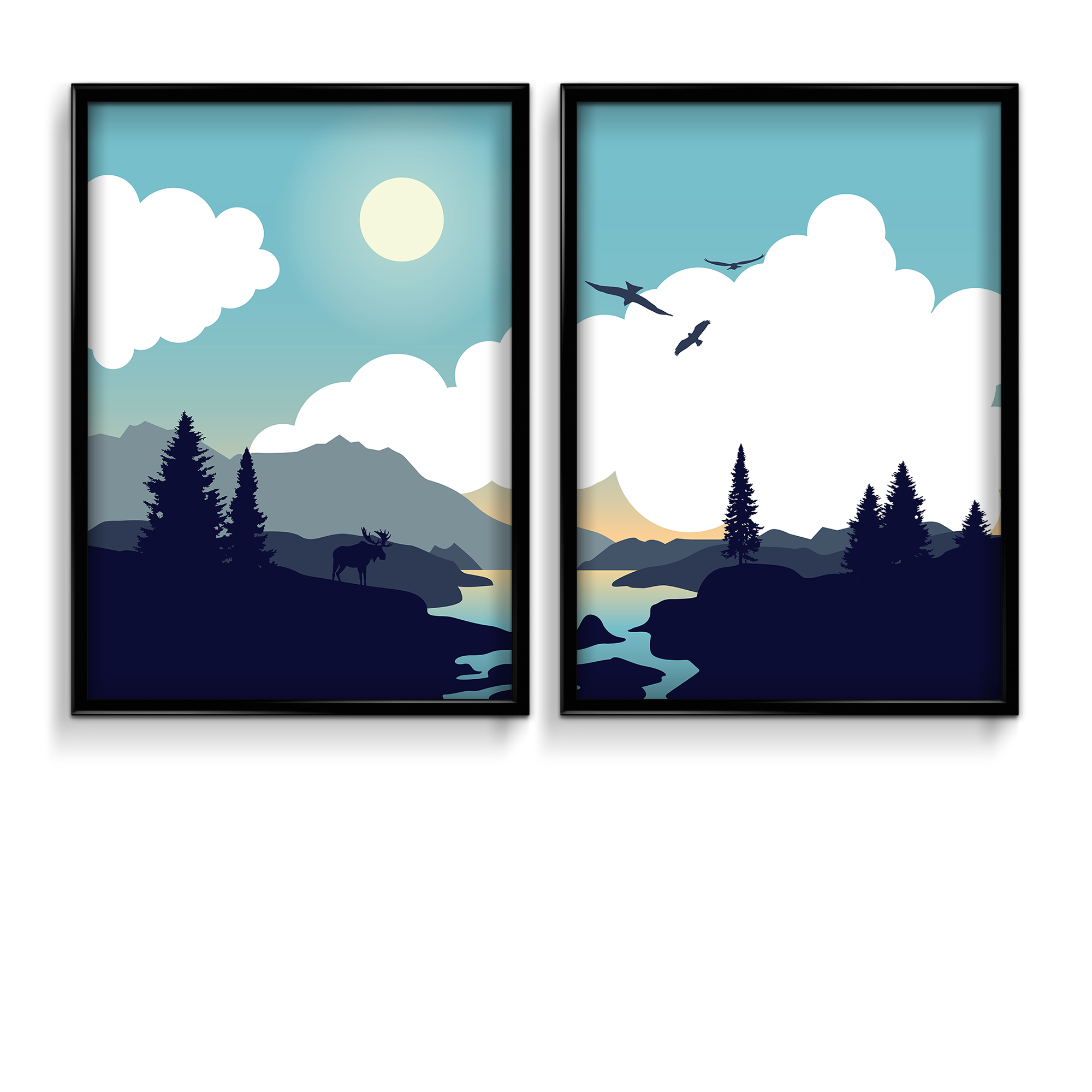 Sign of time - Minimal Landscape Modern Wall Art - The Mortal Soul