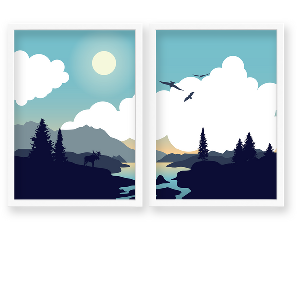 Sign of time - Minimal Landscape Modern Wall Art - The Mortal Soul