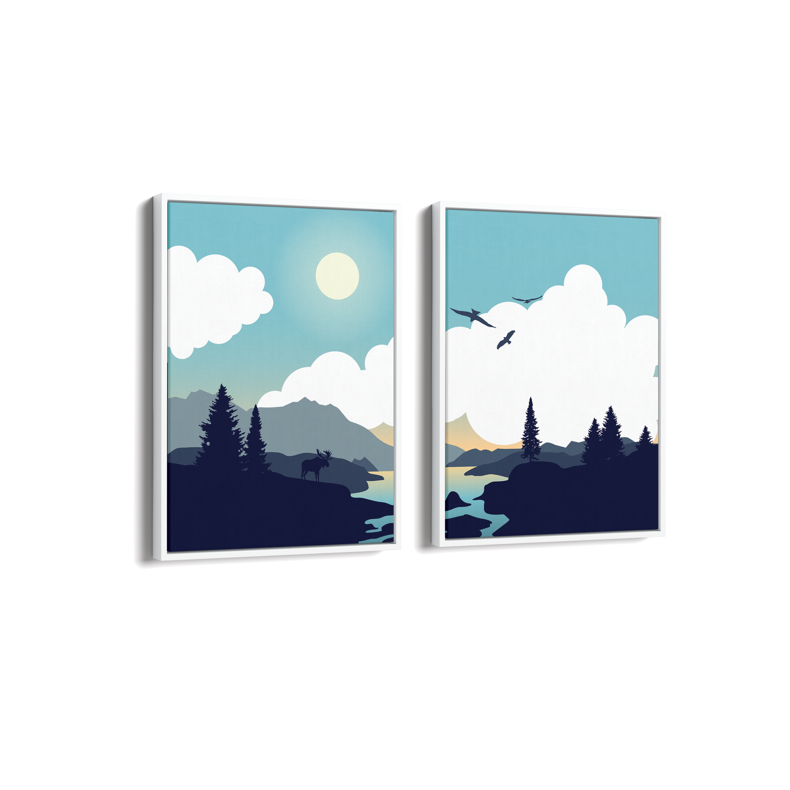 Sign of time - Minimal Landscape Modern Wall Art - The Mortal Soul