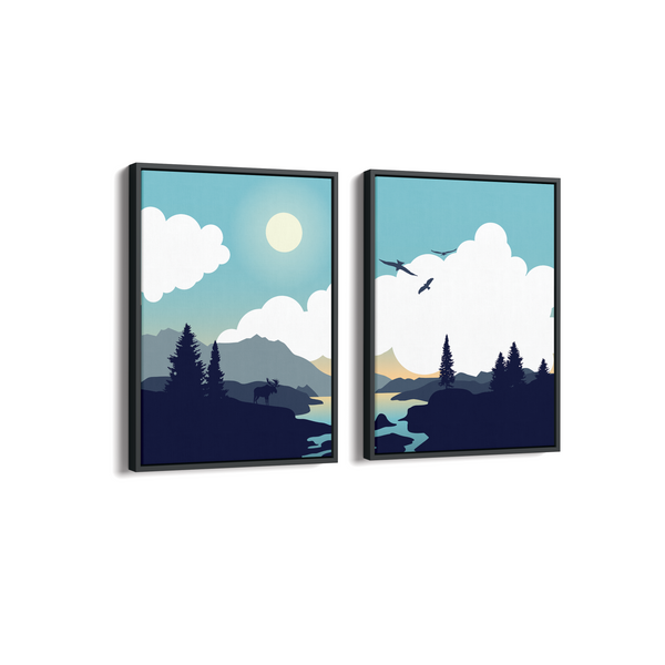 Sign of time - Minimal Landscape Modern Wall Art - The Mortal Soul