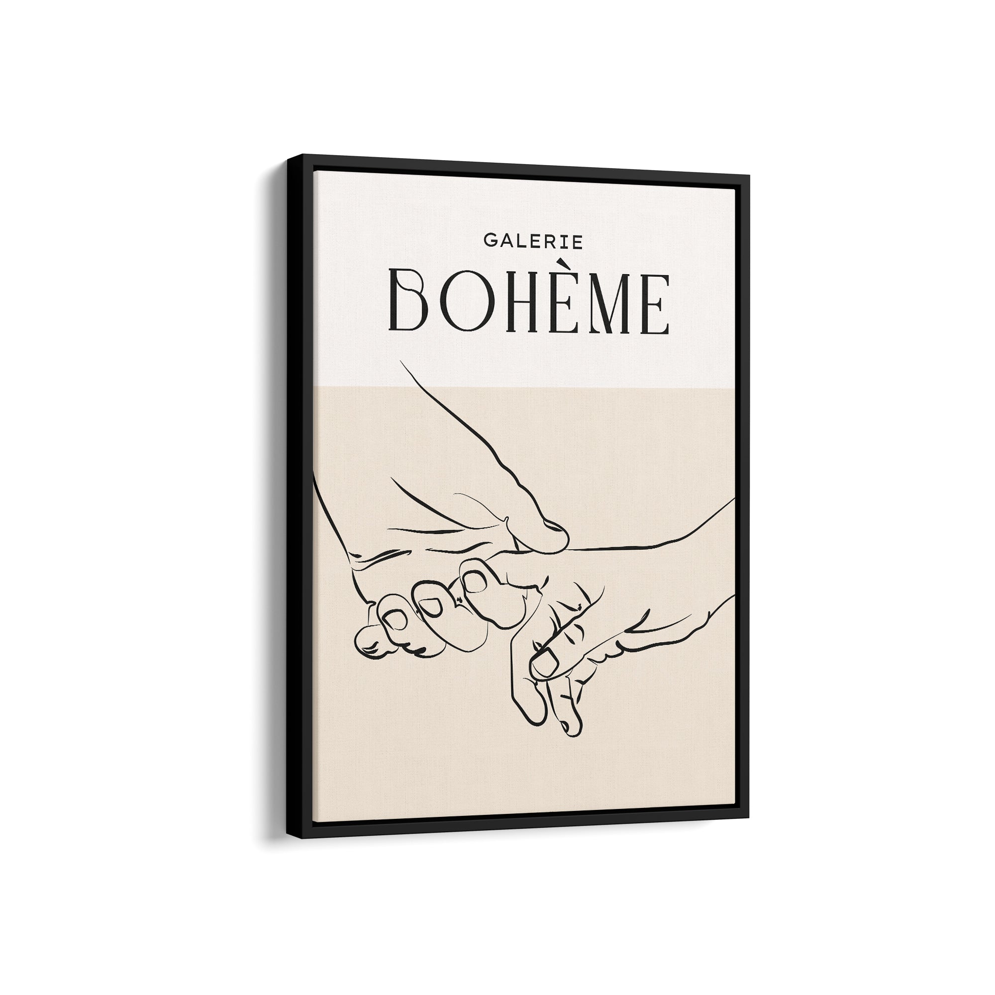 Holding Hands Boho Modern Wall Art