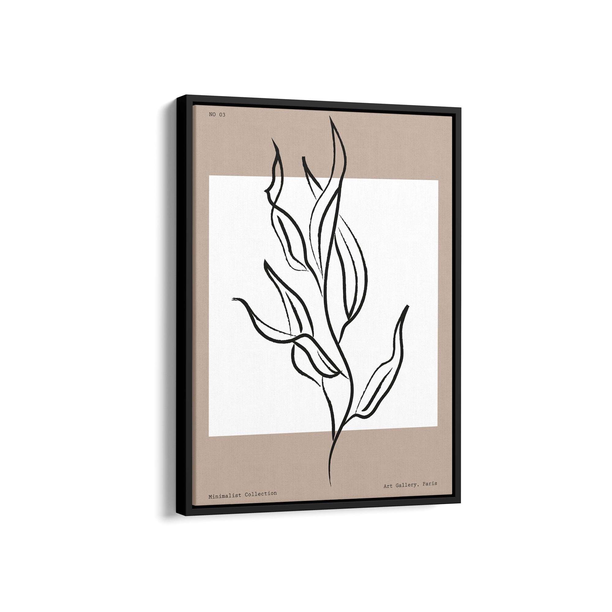 White Leaves Boho Modern Wall Art
