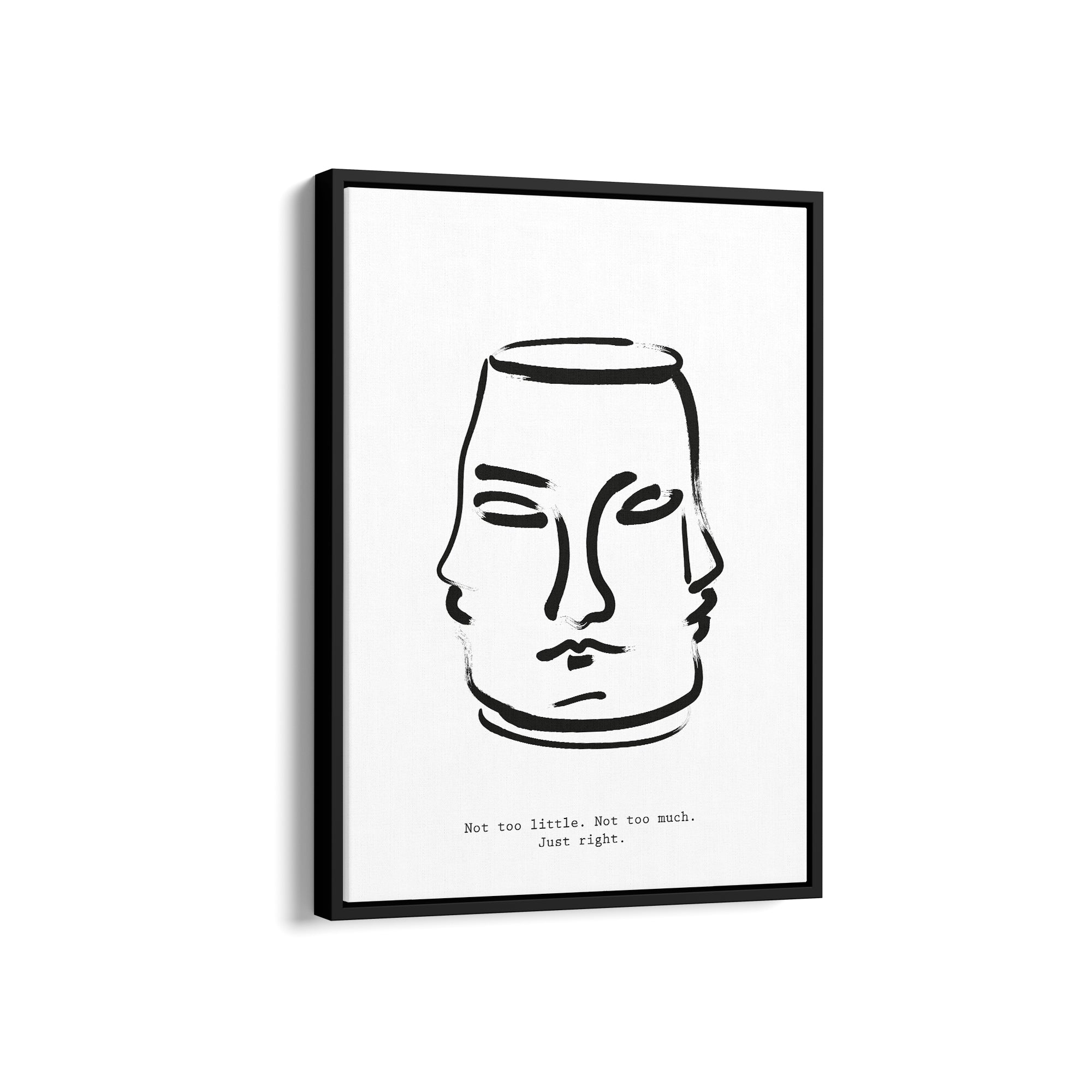 Not too little not too much just right Boho Modern Wall Art