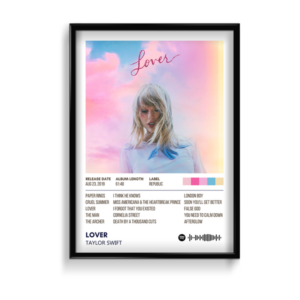 Lover by Taylor Swift Album Poster