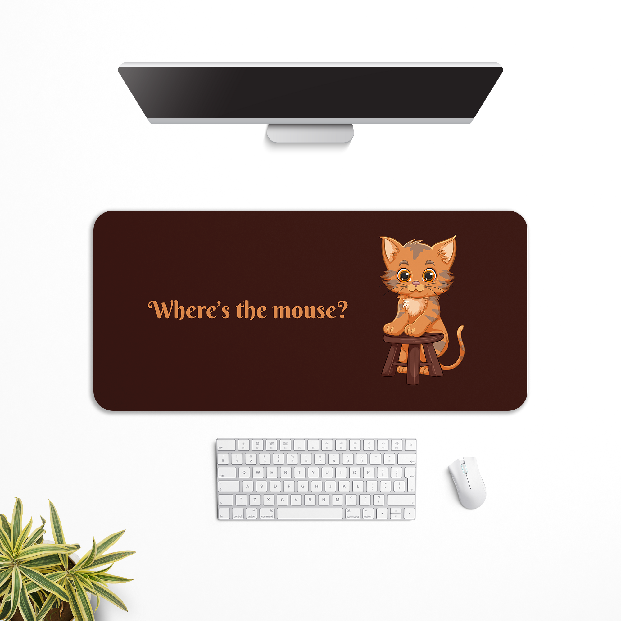 Where's the mouse Computer Desk Mat | Desk Pad | Mouse Pad