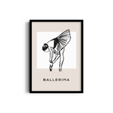 Ballerina Dancing Wall Art