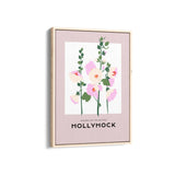 Hollyhock Botanical Modern Wall Art