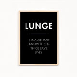 Lunge Definition Poster