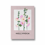 Hollyhock Botanical Modern Wall Art