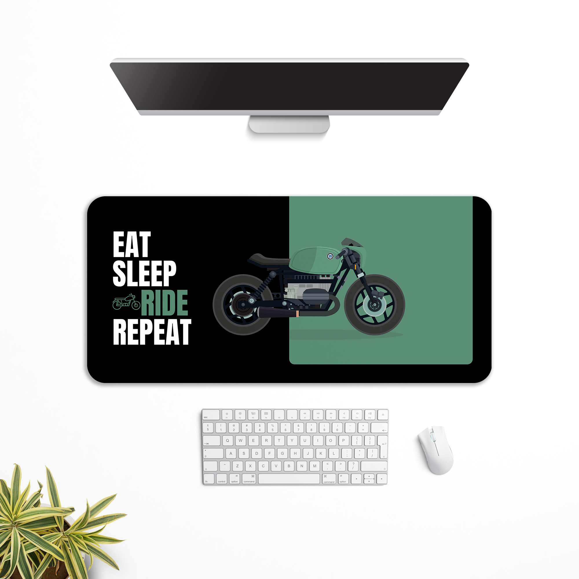 Eat sleep ride repeat Bike Desk Mat | Desk Pad | Mouse Pad