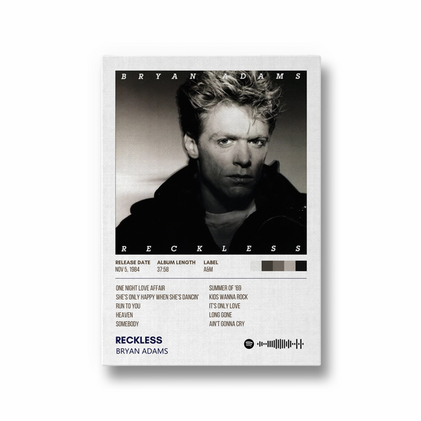 Reckless by Bryan Adams Poster