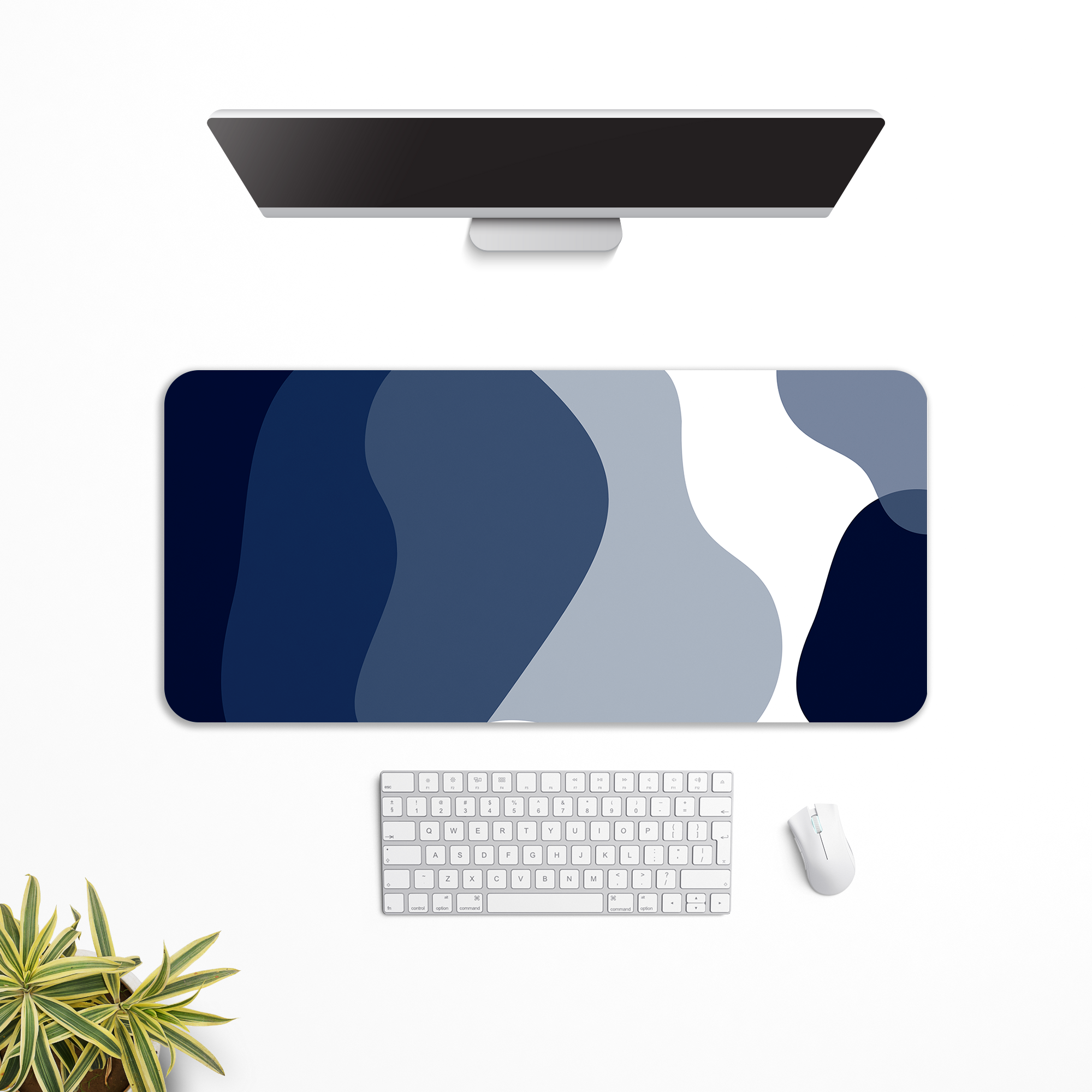 Abstract Blue Desk Mat | Desk Pad | Mouse Pad