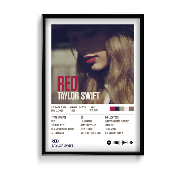 Red by Taylor Swift Poster