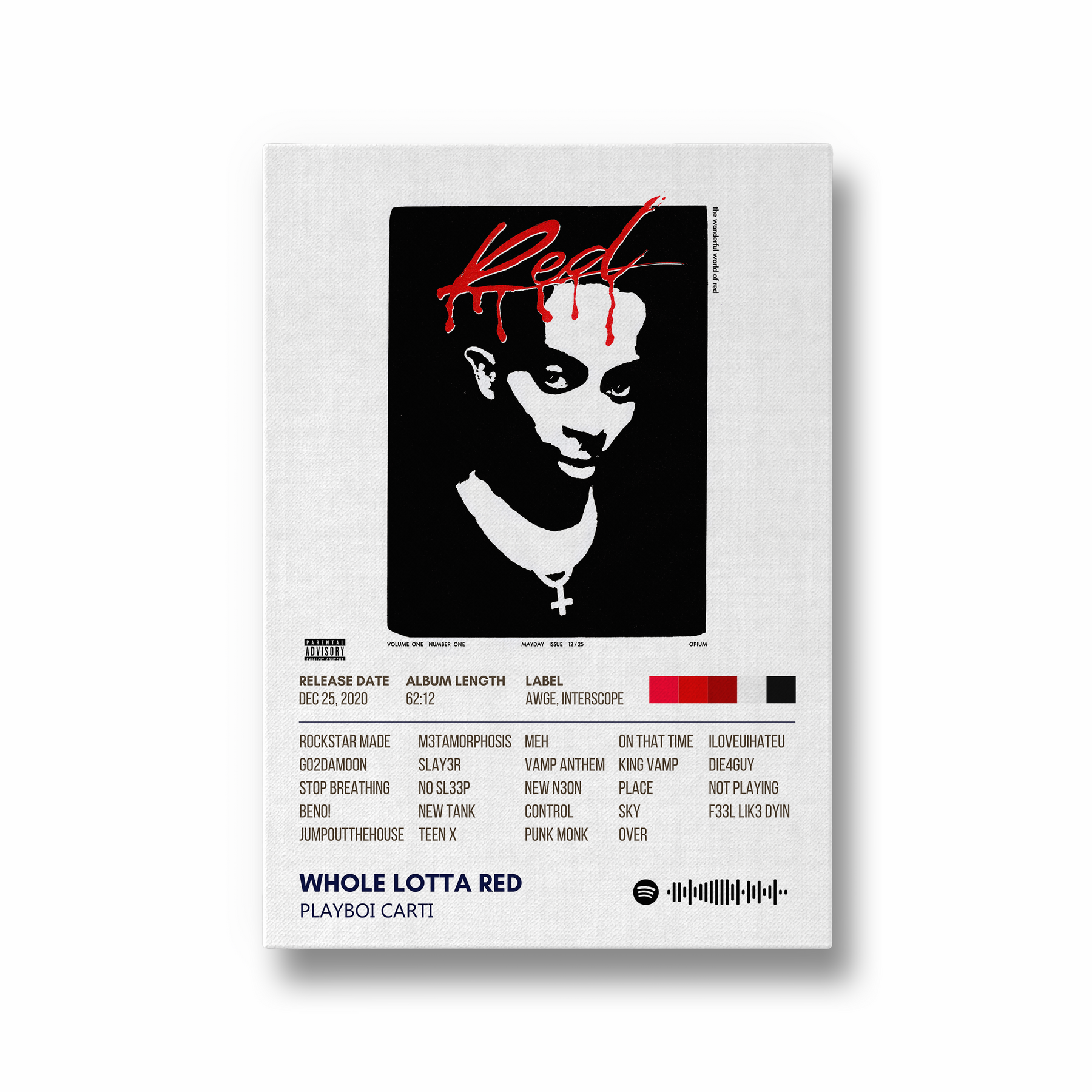 Whole Lotta Red by Playboi Carti Album Poster – The Mortal Soul
