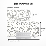 Topography Light Desk Mat | Desk Pad | Mouse Pad