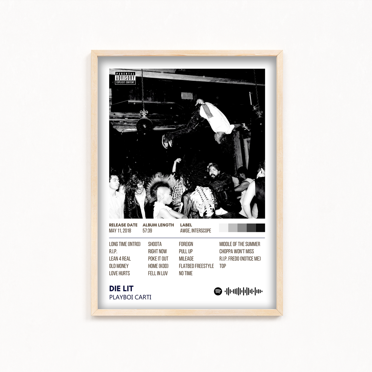 Die Lit by Playboi Carti Album Poster – The Mortal Soul