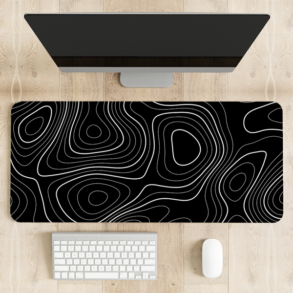 Topography Dark | Desk Mat | Desk Pad | Mouse Pad