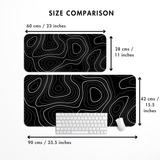 Topography Dark | Desk Mat | Desk Pad | Mouse Pad