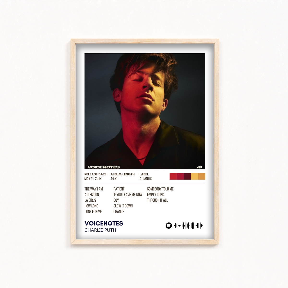 Voicenotes by Charlie Puth Album Poster – The Mortal Soul