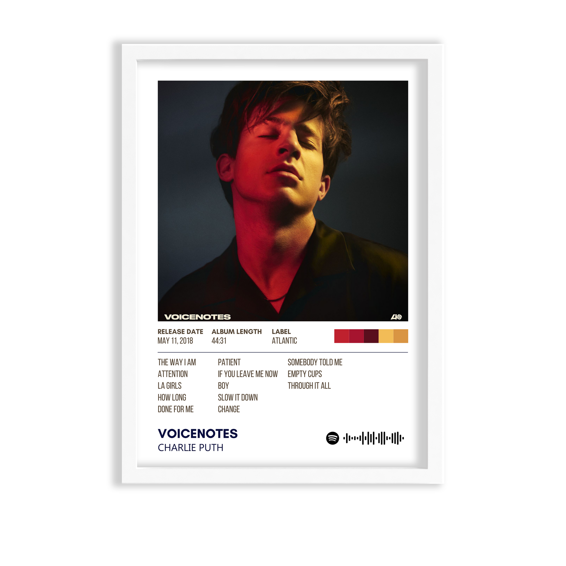 Voicenotes by Charlie Puth Album Poster – The Mortal Soul