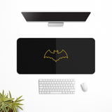 Golden Bat Symbol Desk Mat | Desk Pad | Mouse Pad
